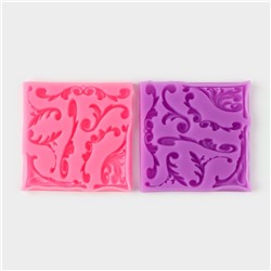 Молд для заливки «Вензельный оттиск», 9.8×1.2 см, силикон, МИКС