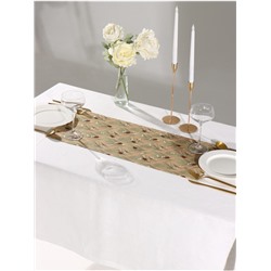 Дорожка на стол новогодняя Этель Spruce branches 30×70 см, 100% хлопок, саржа 190 г/м², бежевая
