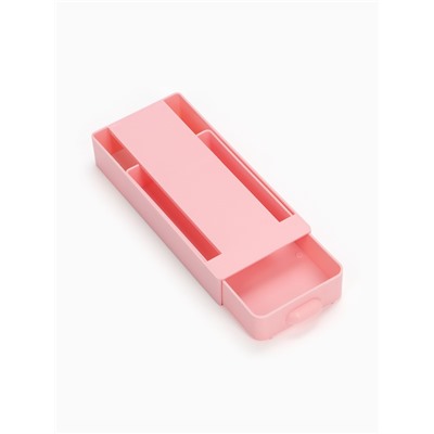 Ящик для хранения, скрытый потайной под стол, 20×9×4 см, розовый