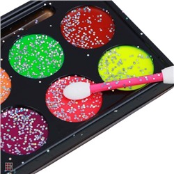 Набор грима, люминесцентный, 8цв., аппликатор, 19,5х17,5см, масляный грим