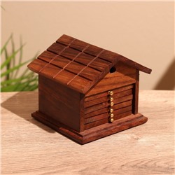 Подставки под горячее, 6 шт, 11×11×10 см, дерево шишам