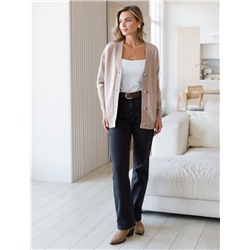 Прямые джинсы из эластичного денима на флисе