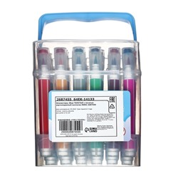 УЦЕНКА Фломастеры 36 цветов, с печатью, вентилируемый колпачок, МИКС