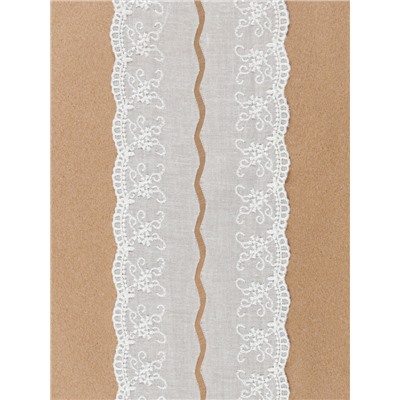 Кружево шитьё, 50 мм, 13.7±1 м, белое