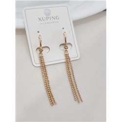 Серьги висячие, коллекция "Xuping" покрытие позолота, арт.101.287