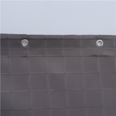 Штора для ванной «Гри Сандре», с люверсами, 180×180 см, полиэстер, коричневая