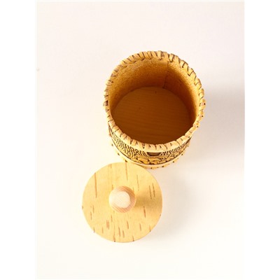 Туес шитый «Осень», банка для хранения, береста