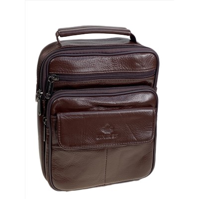 Сумка мужская из натуральной кожи, цвет коричневый