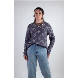 Джемпер Штрихи арт.1897 (Темно-серый)