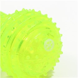 Игрушка для собак «Круглая кость», 15 см, светящаяся, TPR, жёлтая