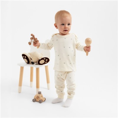 Штанишки детские MINAKU, рост 62-68 см, молочные