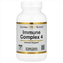 California Gold Nutrition, Immune Complex 4, комплекс для укрепления иммунитета, 60 растительных капсул