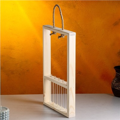 Подарочный ящик «Рамка», 26×5×40 см, деревянный, 5 колб