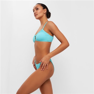 Купальник раздельный фактурный женский MINAKU, бирюзовый, размер 44