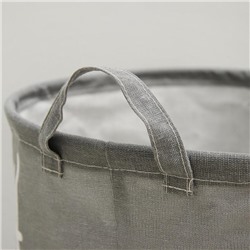 Корзина бельевая текстильная «Большая стирка», 35×45 см, серая
