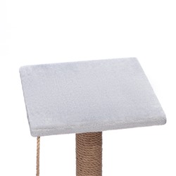 Домик для кошек с когтеточкой «Куб», с площадкой и игрушкой, 35×30×85 см, микс цветов