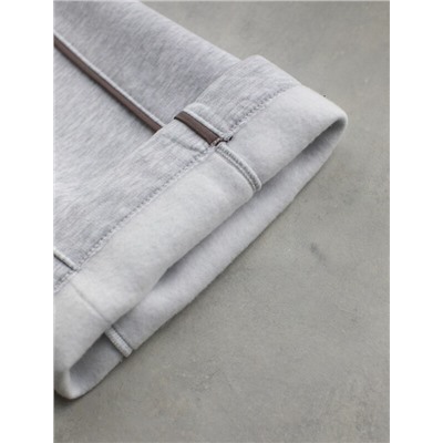 Теплые прямые брюки из эластичного футера трехнитки с начесом