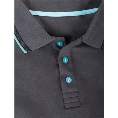 Футболка-поло из фактурного трикотажа