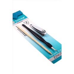 Zinger Набор маникюрных инструментов: книпсер, триммер, апельсиновая палочка / Classic SIS-44, 3 предмета KRISTALLER, 1111849