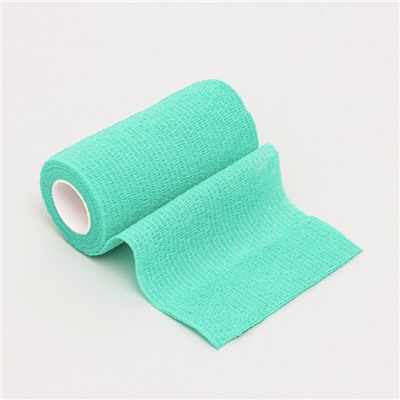 Бинт самофиксирующийся, 10 см, максимальная растяжимость 4.5 м, зелёный