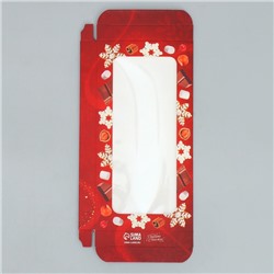 Коробка для шоколада новогодняя «Волшебных моментов», с окном, 17×8.5×1.5 см