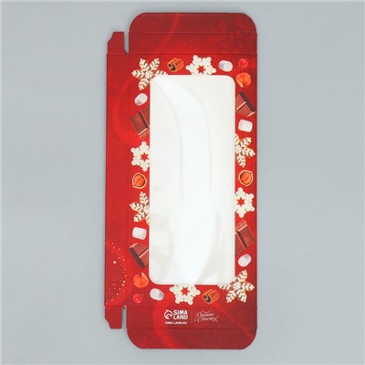 Коробка для шоколада новогодняя «Волшебных моментов», с окном, 17×8.5×1.5 см