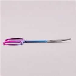 Ножницы маникюрные, загнутые, широкие, 8.8 см, цвет хамелеон