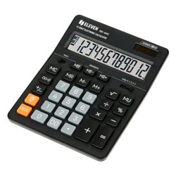 Калькулятор 12 разрядов 155х205 мм черный SDC-444S 339202 Eleven