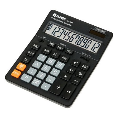 Калькулятор 12 разрядов 155х205 мм черный SDC-444S 339202 Eleven