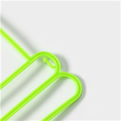 Плечики - вешалки для одежды Доляна «Домик», 5 шт., детские, многоуровневые, 29×39.5 см, зелёные