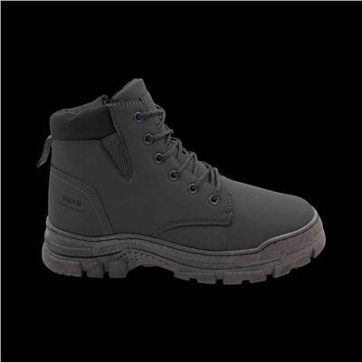 Ботинки на меху Н961-2 серые п/п