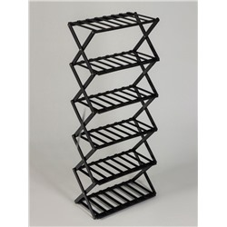 Стеллаж универсальный, 6 полок, 50×25×110 см, напольный, открытый, чёрный, Greengo