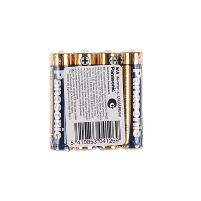 Батарейка алкалиновая Panasonic Alkaline power, AAA, LR03-4S, 1.5В, спайка, 4 шт.