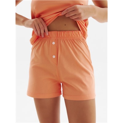 Пижама женская (майка, шорты) MINAKU: Home collection, размер 46, цвет персиковый