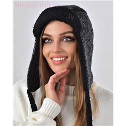 Мохер мульти МА квадрат Ушанка флис (56-58)