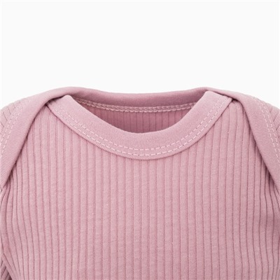 Боди с длинным рукавом «Крошка Я» BASIC LINE, рост 68-74 см, розовое