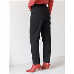 Джинсы mom-fit из эластичного денима на флисе