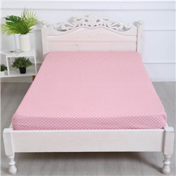 Простыня на резинке 2-спальная «Атра. Вестерн», 160×200+20 см, пудровая, бязь