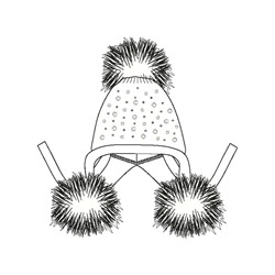 Шапка трикотажная для девочек