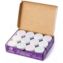 Набор акриловых красок 12 цв. 240 мл, глянцевые