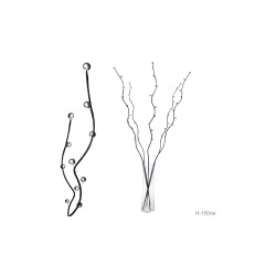 Сухоцвет набор 5 штук 150 см шарики 2 см СЕРЕБРО / D88-11 /уп 120/