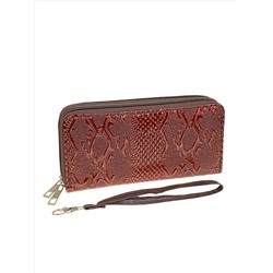 Женское портмоне из искусственной кожи, цвет коричневый