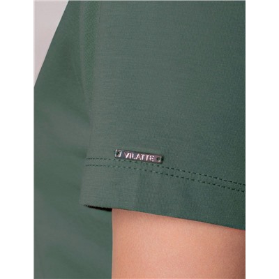 Футболка из премиального хлопка с V-образным вырезом