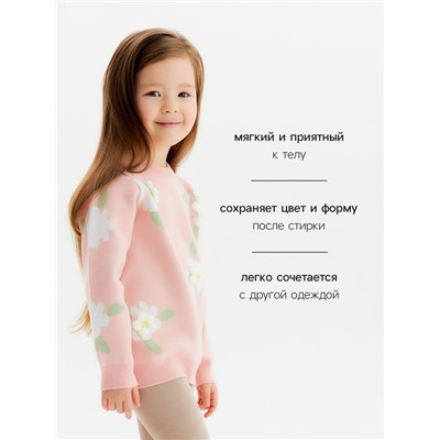 Джемпер детский KAFTAN «Ромашки», размер 30 (98-104 см), розовый