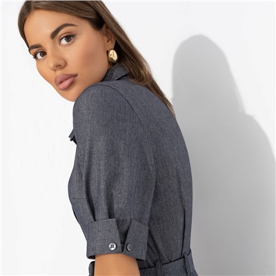 Платье приталенного силуэта, День обещает быть стильным (с поясом)