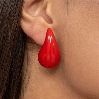 Серьги капельки красные, арт. 001.049
