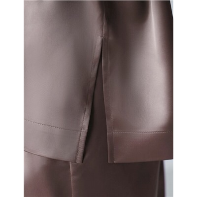 Блузка свободная из струящегося плотного сатина