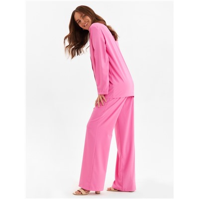 Костюм женский (жакет, брюки) MINAKU: Green trend, размер 42, ярко-розовый