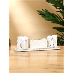 Календарь настольный «Совушки», 19×6×6 см, дерево, белый