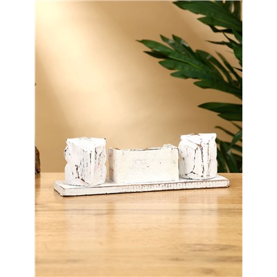 Календарь настольный «Совушки», 19×6×6 см, дерево, белый